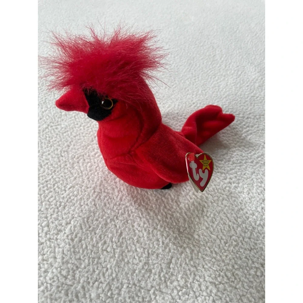 Ty Kids‎ OS Beanie Baby Mac Cardinal Red Plush Bird 1999 Collectible 4225